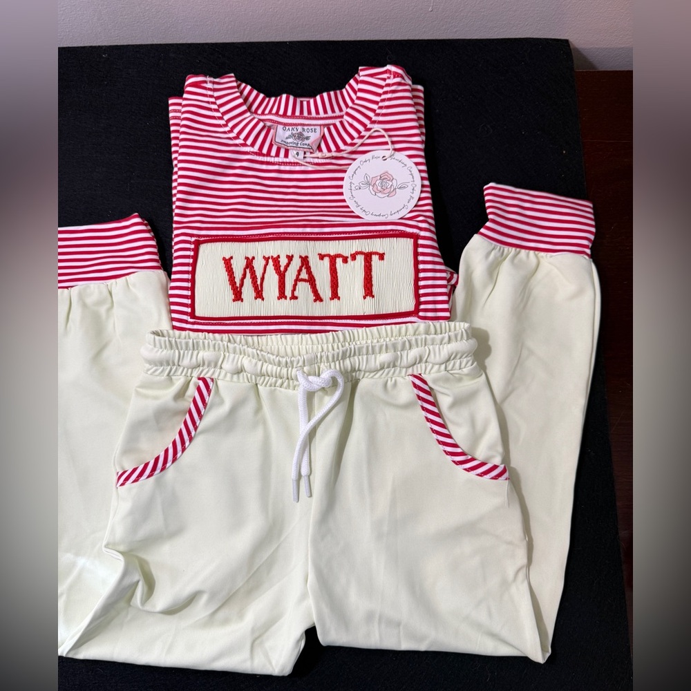 Wyatt Monogrammed Jogger Set